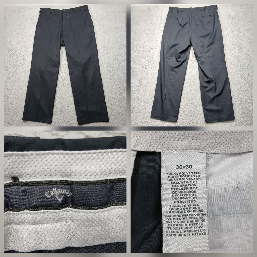 Callaway Golf Pants Men 36x30‎ Navy Performance Polyester